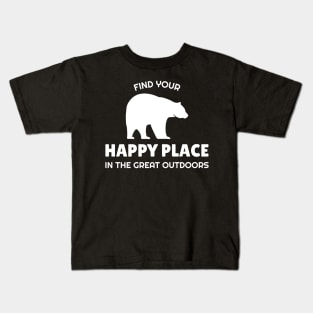 Find Your Happy Place In The Great Outdoors Kids T-Shirt